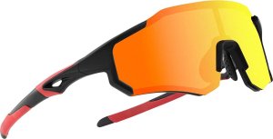 RockBros Okulary rowerowe z polaryzacją i filtrem UV 400 czerwone ROCKBROS 2