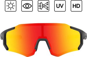 RockBros Okulary rowerowe z polaryzacją i filtrem UV 400 czerwone ROCKBROS 7