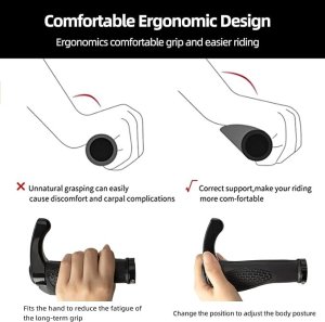 RockBros Zestaw gripów rączek rowerowych z rogami antypoślizgowe - czarny ROCKBROS 11