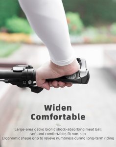 RockBros Zestaw gripów rączek rowerowych z rogami antypoślizgowe - czarny ROCKBROS 6