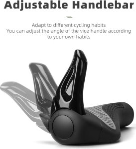 RockBros Zestaw gripów rączek rowerowych z rogami antypoślizgowe - czarny ROCKBROS 9