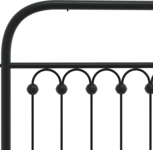 vidaXL vidaXL Metalowa rama łóżka z wezgłowiem, czarna, 183x213 cm 7