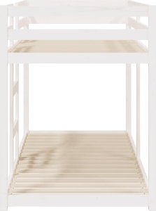 vidaXL Łóżko piętrowe, białe, 90x200 cm, lite drewno sosnowe 6