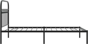 vidaXL vidaXL Metalowa rama łóżka z wezgłowiem, czarna, 100x190 cm 5