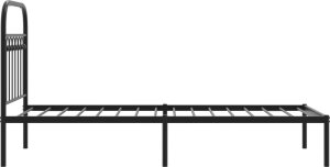 vidaXL vidaXL Metalowa rama łóżka z wezgłowiem, czarna, 80x200 cm 5