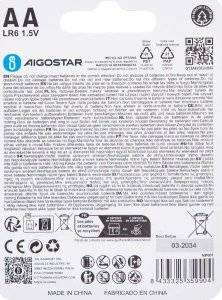 Aigostar  Bateria alkaliczna LR6 AA 1.5V 4 szt. Bateria alkaliczna LR6 AA 1.5V 4 szt. 6