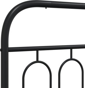 vidaXL vidaXL Metalowa rama łóżka z wezgłowiem, czarna, 75x190 cm 7