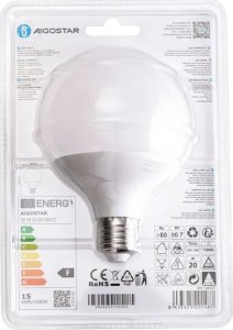 Aigostar  Żarówka kula LED G95 E27 15W biała ciepła Żarówka kula LED G95 E27 15W biała ciepła 3