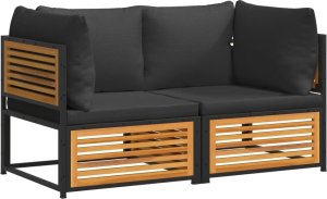 vidaXL vidaXL 2-cz. zestaw wypoczynkowy do ogrodu, z poduszkami, lita akacja 2