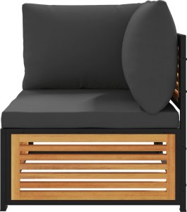 vidaXL vidaXL 2-cz. zestaw wypoczynkowy do ogrodu, z poduszkami, lita akacja 5