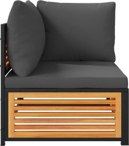 vidaXL vidaXL 2-cz. zestaw wypoczynkowy do ogrodu, z poduszkami, lita akacja 6