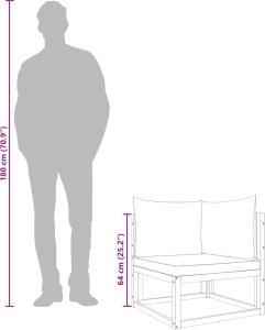 vidaXL vidaXL 2-cz. zestaw wypoczynkowy do ogrodu, z poduszkami, lita akacja 10