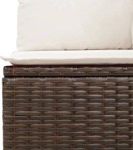 vidaXL 8-cz. zestaw wypoczynkowy do ogrodu, z poduszkami, brązowy 7