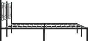 vidaXL vidaXL Metalowa rama łóżka z wezgłowiem, czarna, 183x213 cm 5
