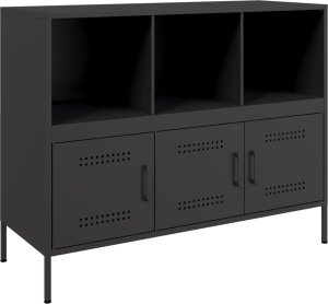 vidaXL vidaXL Szafka, czarna, 100,5x39x79 cm, stal walcowana na zimno 2