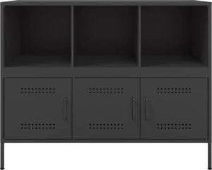 vidaXL vidaXL Szafka, czarna, 100,5x39x79 cm, stal walcowana na zimno 6