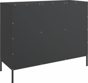 vidaXL vidaXL Szafka, czarna, 100,5x39x79 cm, stal walcowana na zimno 8