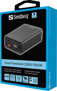 Powerbank Sandberg Travel 20000mAh Czarny 3