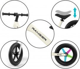 Milly Mally Milly Mally Rowerek Biegowy Ranger Flash White 9