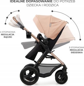 Wózek KinderKraft Universalus vežimėlis Kinderkraft Moov 2 Air 3in1, Sand Beige 4