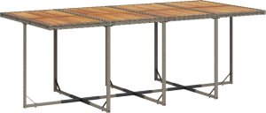 vidaXL 13-cz. zestaw mebli ogrodowych z poduszkami, szary rattan PE 4