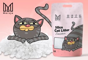 Żwirek dla kota Mersjo Żwirek silikonowy dla kota Mersjo Sensitive 3,8L 4