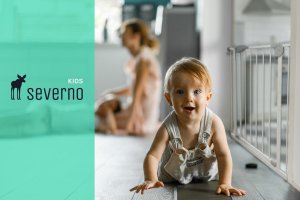 Severno Bramka barierka zabezpieczająca na schody i drzwi biała 7