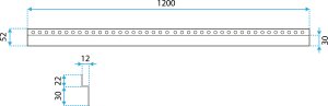 Rea Listwa brodzikowa czołowa 120cm Czarna 9