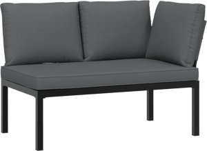 vidaXL vidaXL 4-cz. zestaw mebli do ogrodu, z poduszkami, czarne aluminium 3