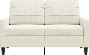 vidaXL Sofa 2-osobowa, kremowy, 120 cm, tapicerowana aksamitem 4
