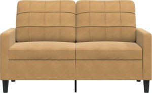 vidaXL Sofa 2-osobowa, brązowy, 120 cm, tapicerowana aksamitem 4