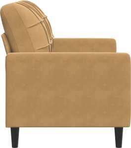 vidaXL Sofa 2-osobowa, brązowy, 120 cm, tapicerowana aksamitem 5