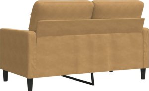 vidaXL Sofa 2-osobowa, brązowy, 120 cm, tapicerowana aksamitem 6