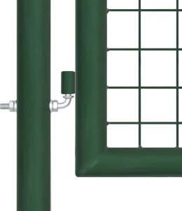 vidaXL Brama z siatki, zielona, 400x175 cm, galwanizowana stal 5