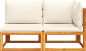 vidaXL vidaXL Sofa ogrodowa z poduszkami, 2-osobowa, lite drewno akacjowe 5