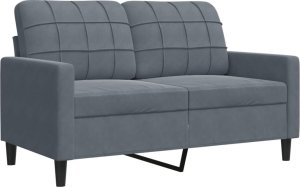 vidaXL vidaXL Sofa 2-osobowa, ciemnoszary, 120 cm, tapicerowana aksamitem 2