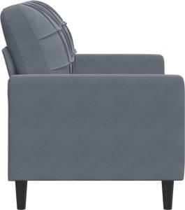 vidaXL vidaXL Sofa 2-osobowa, ciemnoszary, 120 cm, tapicerowana aksamitem 5