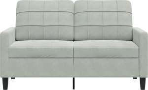 vidaXL vidaXL Sofa 2-osobowa, jasnoszara, 120 cm, tapicerowana aksamitem 4