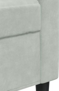 vidaXL vidaXL Sofa 2-osobowa, jasnoszara, 120 cm, tapicerowana aksamitem 7