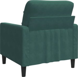 vidaXL vidaXL Fotel, ciemnozielony, 60 cm, obity aksamitem 6