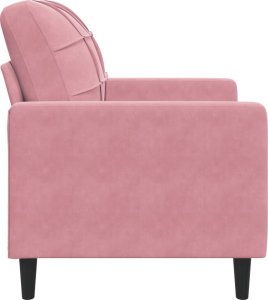vidaXL vidaXL Fotel, różowy, 60 cm, obity aksamitem 5