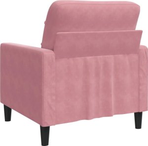 vidaXL vidaXL Fotel, różowy, 60 cm, obity aksamitem 6