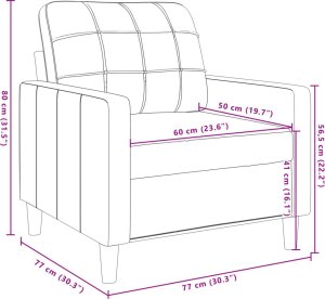 vidaXL vidaXL Fotel, różowy, 60 cm, obity aksamitem 8