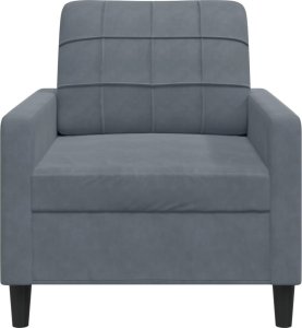 vidaXL vidaXL Fotel, ciemnoszary, 60 cm, obity aksamitem 4