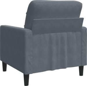 vidaXL vidaXL Fotel, ciemnoszary, 60 cm, obity aksamitem 6