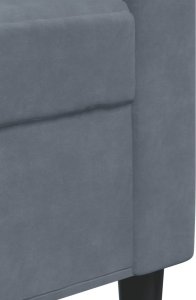 vidaXL vidaXL Fotel, ciemnoszary, 60 cm, obity aksamitem 7