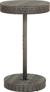 vidaXL vidaXL 3-cz. ogrodowy zestaw mebli barowych, poduszki, szary rattan PE 5