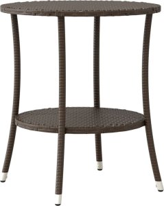 vidaXL vidaXL 3-cz. zestaw mebli bistro z poduszkami, brązowy, polirattan 8