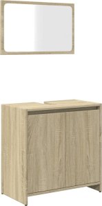 vidaXL vidaXL 2-częściowy zestaw mebli łazienkowych, kolor dąb sonoma 2