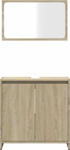 vidaXL vidaXL 2-częściowy zestaw mebli łazienkowych, kolor dąb sonoma 5